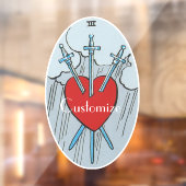 Autocollant Pour Fenêtre Carte Tarot 3 épées Thunder_Cove (Feuille 2)