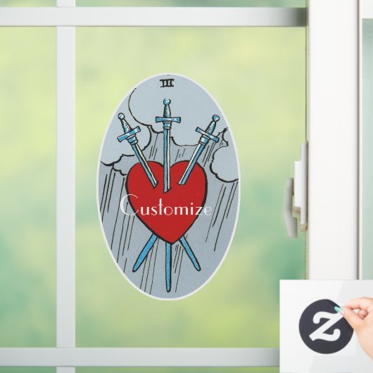 Autocollant Pour Fenêtre Carte Tarot 3 épées Thunder_Cove (Maison)