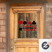 Autocollant Pour Fenêtre Cartes et café (Porte d'accueil)