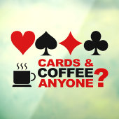 Autocollant Pour Fenêtre Cartes et café (Feuille 3)