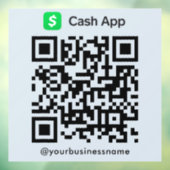 Autocollant Pour Fenêtre Cash App QR Code code de paiement numérisation pou (Feuille 3)