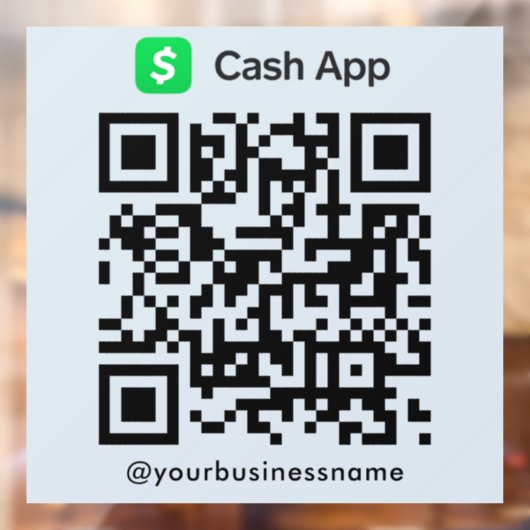 Autocollant Pour Fenêtre Cash App QR Code code de paiement numérisation pou (Feuille 2)