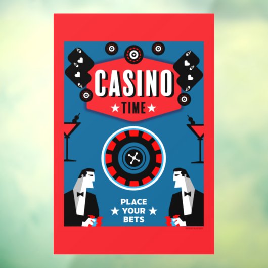Autocollant Pour Fenêtre Casino Gambling Poker Roulette (Feuille 3)