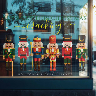 Autocollant Pour Fenêtre Casse-Noisette Moderne Coloré de Noël d'Entreprise