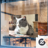 Autocollant Pour Fenêtre Cat (Fenêtre de café)