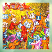 Autocollant Pour Fenêtre Cat Musical Band (Feuille 3)