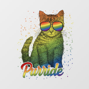 Autocollant Pour Fenêtre Cat Purride LGBT