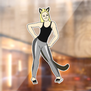 Autocollant Pour Fenêtre catgirl