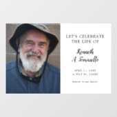 Autocollant Pour Fenêtre Célébration Classique Des Funérailles De La Vie (Feuille)