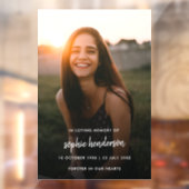 Autocollant Pour Fenêtre Célébration funéraire moderne de la vie (Feuille 2)