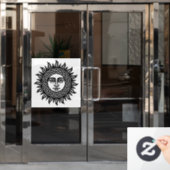 Autocollant Pour Fenêtre Celtic Sun Knot — Haunted Ink Solar Emblem (Porte de bureau)