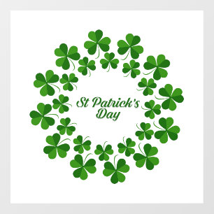 Autocollant Pour Fenêtre Cercle De Clôture De Fenêtre Shamrock