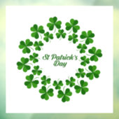 Autocollant Pour Fenêtre Cercle De Clôture De Fenêtre Shamrock (Feuille 3)