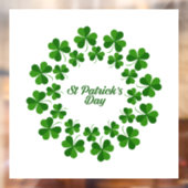 Autocollant Pour Fenêtre Cercle De Clôture De Fenêtre Shamrock (Feuille 2)