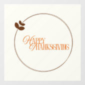 Autocollant Pour Fenêtre cercle feuille de bon thanksgiving (Feuille)