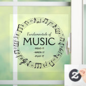 Autocollant Pour Fenêtre Cercle of Music Design Cling (Maison)