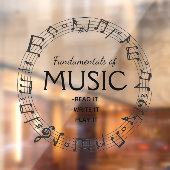 Autocollant Pour Fenêtre Cercle of Music Design Cling (Feuille 2)