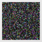 Autocollant Pour Fenêtre Cercles colorés bulles sur motif unique noir (Feuille)