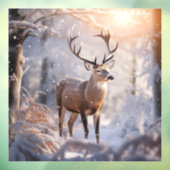 Autocollant Pour Fenêtre Cerf (Feuille 3)