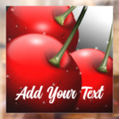 Autocollant Pour Fenêtre Cerises avec gouttes de ragoût (Feuille 2)