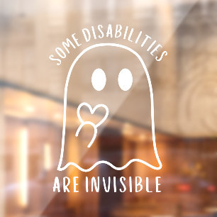 Autocollant Pour Fenêtre Certains handicaps sont invisibles, Handicap