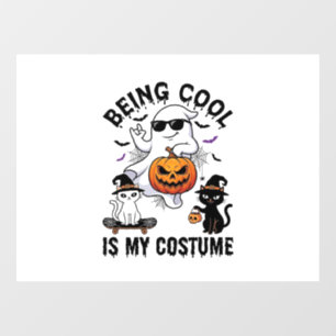 Autocollant Pour Fenêtre C'est Cool C'est Costume Halloween Fantôme Citroui