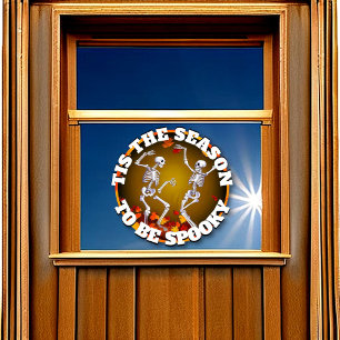 Autocollant Pour Fenêtre C'est la saison Happy Skeletons