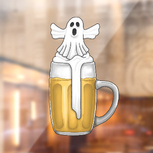 Autocollant Pour Fenêtre C'est l'heure de la bière avec le fantôme 