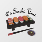 Autocollant Pour Fenêtre C'est l'heure du sushi (Feuille)