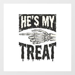 Autocollant Pour Fenêtre C'est mon squelette à la main de la fête d'Hallowe