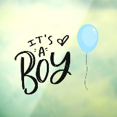 Autocollant Pour Fenêtre C'est un garçon avec un ballon bleu (Feuille 3)