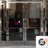 Autocollant Pour Fenêtre C'est une fille avec un ballon rose (Porte de bureau)