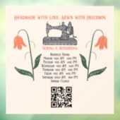 Autocollant Pour Fenêtre Chaîne à coudre vintage (Feuille 3)