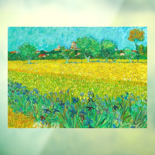 Autocollant Pour Fenêtre Champ Van Gogh avec Irises près d'Arles (Feuille 3)