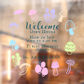 Autocollant Pour Fenêtre Champignon Coloré (Feuille 2)