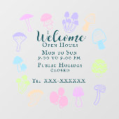 Autocollant Pour Fenêtre Champignon Coloré (Feuille)