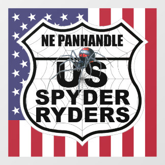 Autocollant Pour Fenêtre Chapitre de Nebraska Panhandle - Drapeau et logo a
