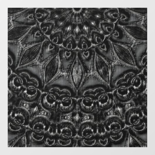 Autocollant Pour Fenêtre Charcoal Mandala  Window Cling (Feuille)