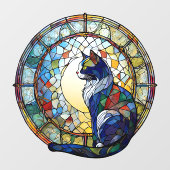 Autocollant Pour Fenêtre Chat assis Chat Chaise en verre style Suncatcher (Feuille)