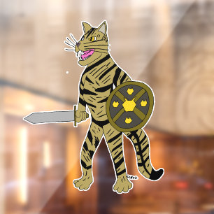 Autocollant Pour Fenêtre Chat guerrier