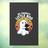 Autocollant Pour Fenêtre Chat Little Boo fantôme d'Halloween (Feuille 3)