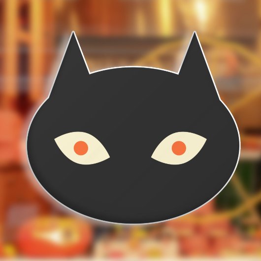 Autocollant Pour Fenêtre Chat noir d'Halloween