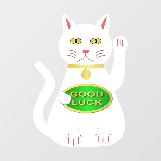 Autocollant Pour Fenêtre Chat Oriental Lucky En Forme (Feuille)