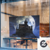 Autocollant Pour Fenêtre Château d'Imaginaire la nuit (Fenêtre de café)