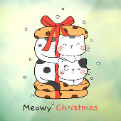 Autocollant Pour Fenêtre Chats amusants Cookies Meowy Christmas Pet Shop Ve (Feuille 3)