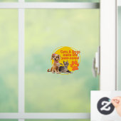Autocollant Pour Fenêtre Chats & Chiens Font De La Vie Paw-some ! (Maison)
