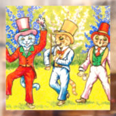 Autocollant Pour Fenêtre Chats dansants (Feuille 2)