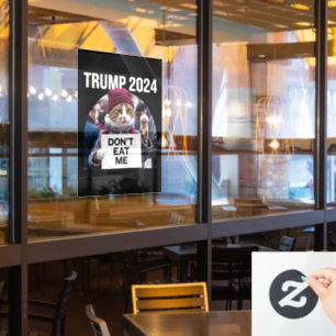 Autocollant Pour Fenêtre Chats Ne Me Mangez Pas Pour Trump 2024