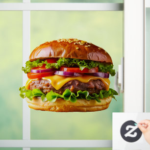Autocollant Pour Fenêtre ChaussureHabille hamburger empilé thic