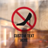 Autocollant Pour Fenêtre Chaussures à talon élevé non autorisées (Feuille 2)